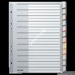 Przekładki plast. szare PP, z indeksami z możliwością opisu LEITZ