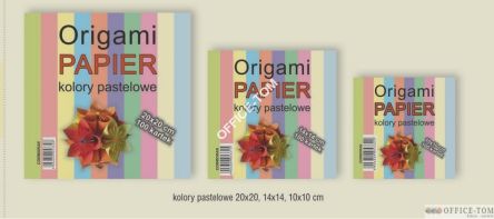 Papier ORIGAMI 10x10cm 100kartek pastele CORMORAN *3322