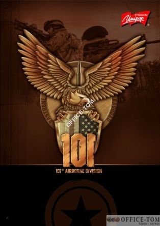 Brulion w twardej oprawie A5, 96k., krata, MILITARY UNIPAP