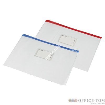 Teczka A4 PVC na suwak czerwony płaskrzydłowa 0410-0022-05 Panta Plast