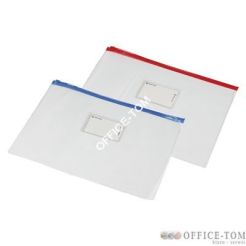 Teczka A4 PVC na suwak czerwony płaskrzydłowa 0410-0022-05 Panta Plast