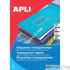 Etykiety poliestrowe APLI półprzezroczyste 70X37. 20 ark. A4.