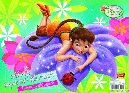 Zeszyt papierów kolorowych samoprzylepnych B4-, 8k. DISNEY WRÓŻKI Unipap