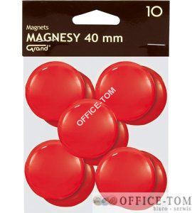 Magnesy średnica 40 mm czerwony 10 szt. Grand