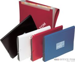 Teczka BANTEX A4 harmonijkowa z kiesz. na wizytówkę Czarny