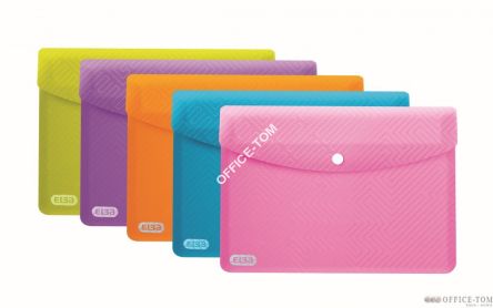 Teczka kopertowa ELBA URBAN A6 miks kolorów przezroczysta