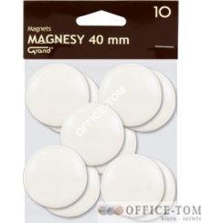 Magnesy średnica 40 mm biały 10 szt. Grand