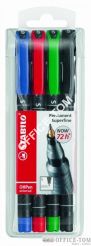 Foliopis STABILO OHPen universal, niezmywalny 0,4 mm, zestaw 4 szt. w etui