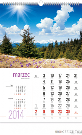 Kalendarz 13-planszowy B3 KRAJOBRAZY W2 330*480 Telegraph