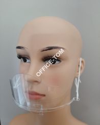 MINI PRZYŁBICA OCHRONNA, WIEOKROTNEGO UŻYTKU, 1SZT., TRANSPARENTNA