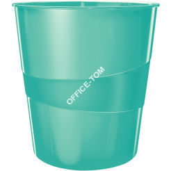 Kosz na śmieci WOW 15L turkusowy, Leitz