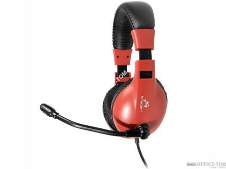 Słuchawki z mikrofonem  TRACER VEGA RED Mini-jack Czarno-czerwone