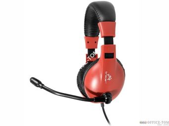 Słuchawki z mikrofonem  TRACER VEGA RED Mini-jack Czarno-czerwone
