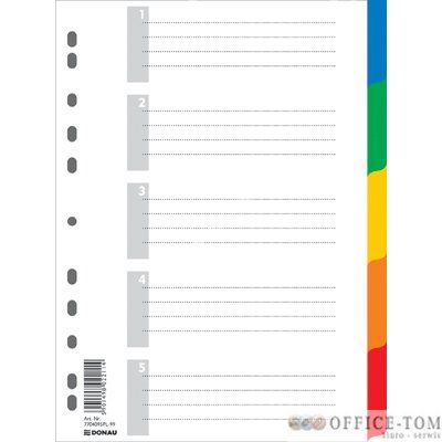 Przekładki karton  5 kartek z lamin. inexami DOX A4 KOLOROWE
