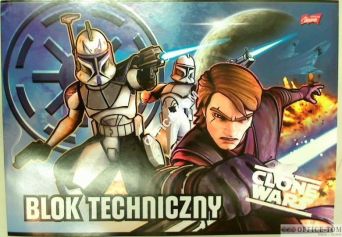 Blok techniczny A4, 10k. CLONE WARS
