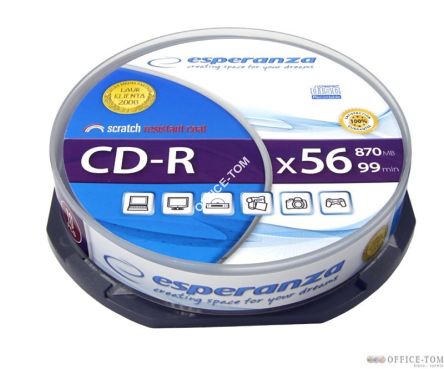 CD-R ESPERANZA 99 Min / 870 MB CAKE 10