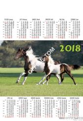 Kalendarz jedno opakowanie A1 P12 KONIE Beskidy