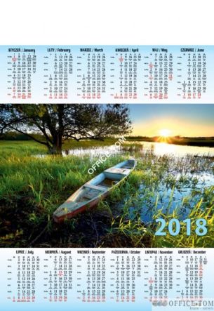 Kalendarz jedno opakowanie A1 P15 MAZURY Beskidy