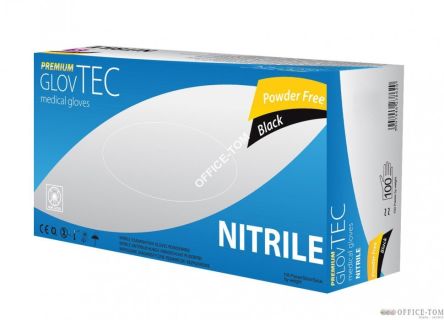 Rękawice medyczne nitrylowe, czarne, rozmiar uniwersalny M, a 100