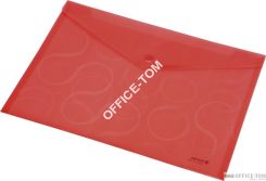 Teczka kopertowa A4 OMEGA przezroczysta czerwona 0410-0031-05 Panta Plast