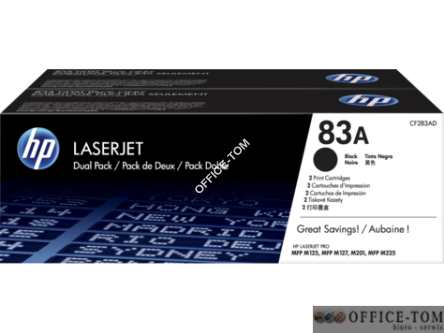 Toner HP 83A (CF283AD) czarny 2x1500str 2szt