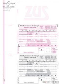 ZUS Polecenie przelewu MICHALCZYK I PROKOP A4 opakowanie 500 kartek