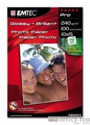 Papier fotograficzny EMTEC PRO 240 gm2 10x15 Błyszczący Glossy (100)