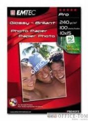 Papier fotograficzny EMTEC PRO 240 gm2 10x15 Błyszczący Glossy (100)