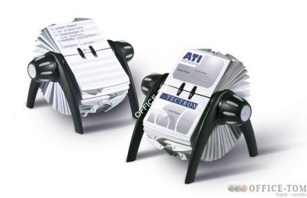 Kartoteka obrotowa TELINDEX® flip na 500 wizytówek czarna