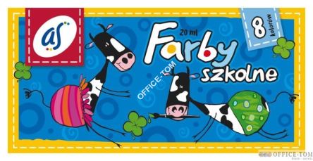 Farby szkolne \'AS\' 8kol.A`20ml AST