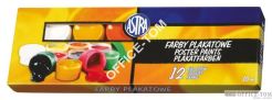 Farby plakatowe 12 kol.A\'10ml.