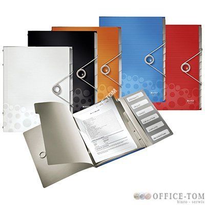 Teczka segregująca 6 przekładek LEITZ Bebop, czerwony