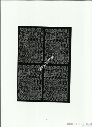 LITERY samoprzylepne 0.7cm(8szt) białe ARTDRUK