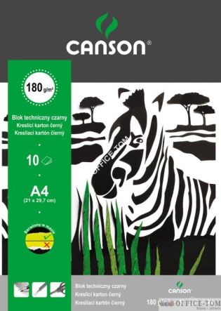 Blok techniczny czarny A4 180G 10ark. (ZEBRA)  100554875 CANSON