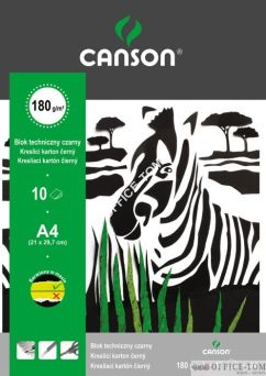 Blok techniczny czarny A4 180G 10ark. (ZEBRA)  100554875 CANSON