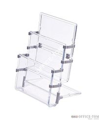 Stojak na ulotki A6 dwie kieszenie Panta Plast