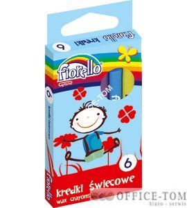 Kredki Fiorello świecowe 6 kol.