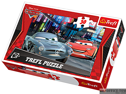 Puzzle Auta Niebezpieczne spotkanie 30 elementów TREFL 18162