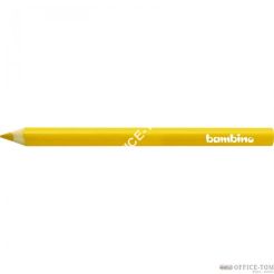 Kredki BAMBINO w oprawie drewnianej Trójkątne kolor żółty 12 szt 3639