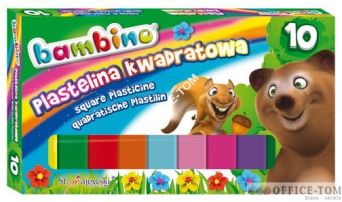 Plastelina BAMBINO 10 kol. Kwadrat  St.Majewski