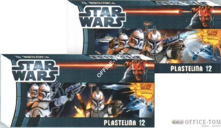 Plastelina 12 kolorów CLONE WARS St.Majewski