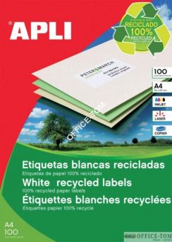 Etykiety APLI  ekologiczne 70x37mm Biały 100ark 2400szt