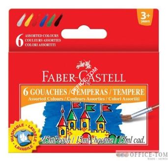 Farby Szkolne Gouache 15 Ml Kpl 6 Kolorów