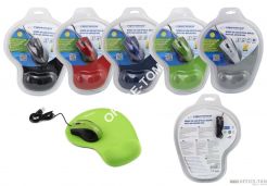 Zestaw mysz z podkładką żelową szara ESPERANZA