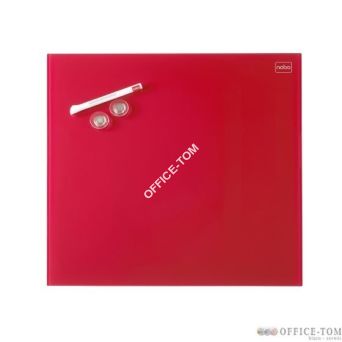 Tablica szklana Nobo Diamond Glass czerwona 300x300