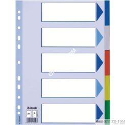 Przekładki plastikowe z PP A4 ESSELTE, 5 kart