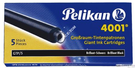 Naboje PELIKAN długie GTP/5  nieb-czarne
