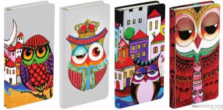 Notatnik ekskluzywny NARCISSUS 80k. Owls&City 8x16 4 wzory