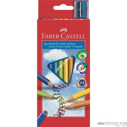 Kredki Junior Grip Trójkątne Kpl Karton 10 Szt FABER-CASTELL