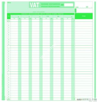 VAT - Kontrolka Sprzedaży MICHALCZYK I PROKOP 3/4 A4 40 kartek
